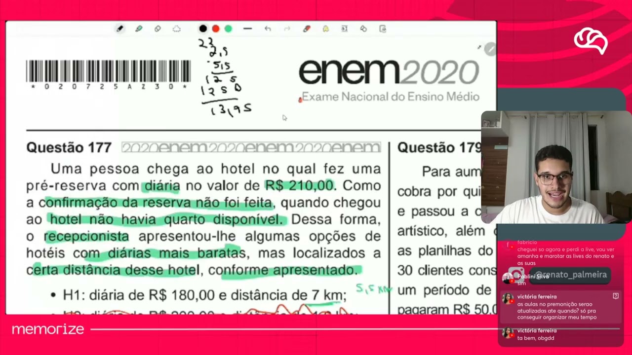 Resolução em Vídeo — Questão 177 ENEM 2020 PPL