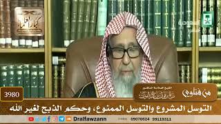 [3980] التوسل المشروع والتوسل الممنوع، وحكم الذبح لغير الله - صالح الفوزان