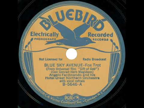 1934 Angelo Ferdinando - Blue Sky Avenue (Dick Robertson, vocal)