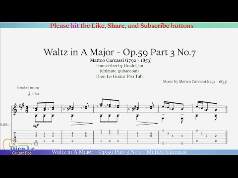 Opus 59 Part 3 No 7 - Waltz In A Major - Matteo Carcassi