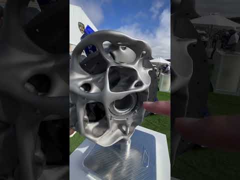 3D printed front wheel hub, suspension upright and caliper combined into 1 piece #supercar