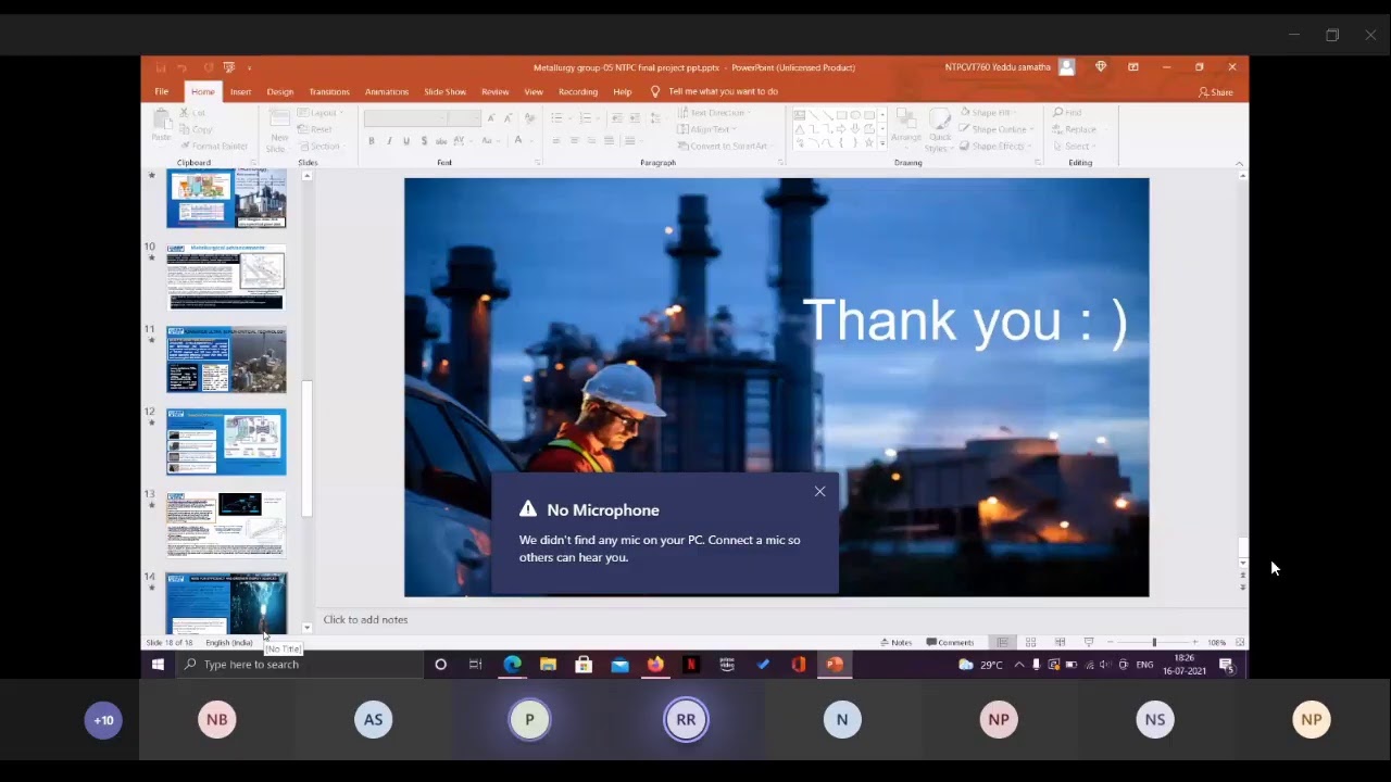 NTPC VT 2021 PROJECT PRESENTATION 16.07.2021 (AFTERNOON SESSION)