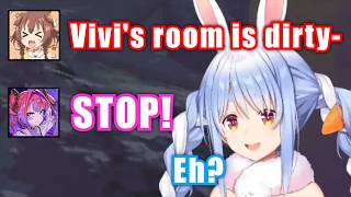 Korone Tells Pekora About Vivi's Dirty Room During Collab【Hololive】