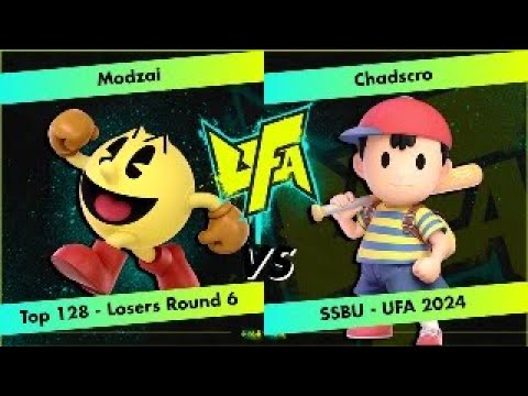 UFA 2024 SSBU - Modzai  (Pac-Man) vs Chadscro (Ness) - Top 128 Losers Round 6 - SSBU Singles