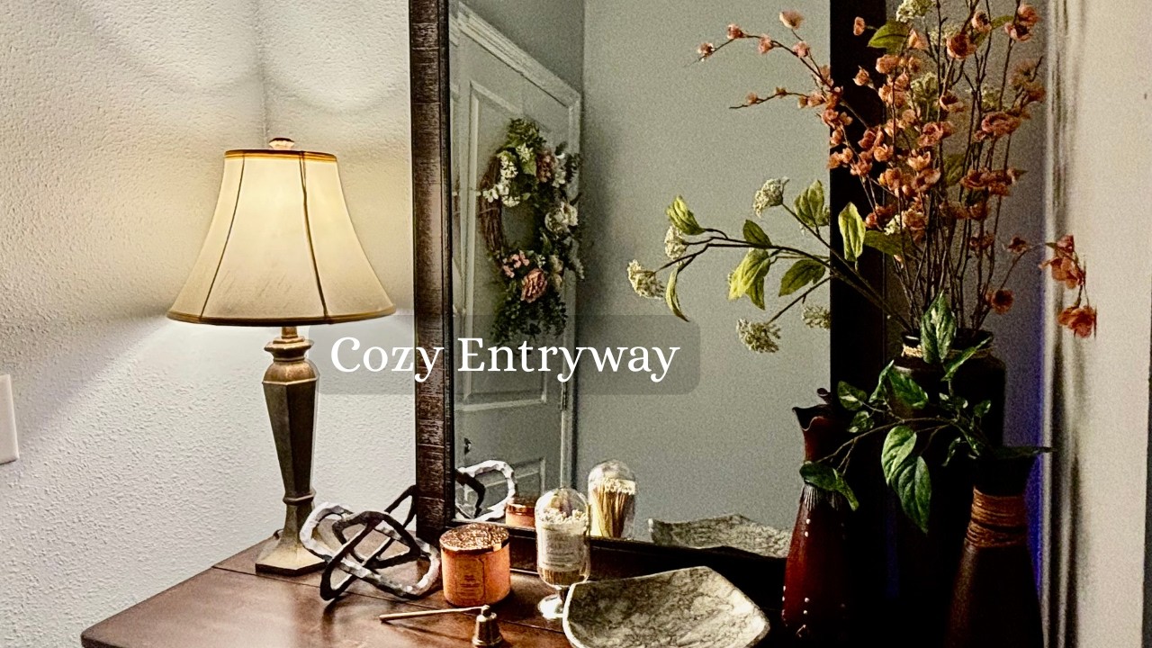 Cozy Console Table Styling | Decorating a Small Entryway Nook