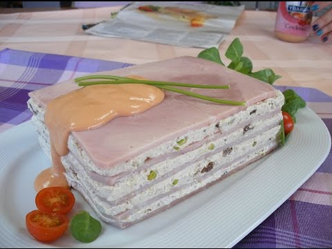 Milhojas de jamón