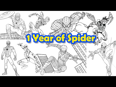 Special SPIDER-MAN Coloring Pages | 100+ Videos in 14 Minutes of 1 Year Collection