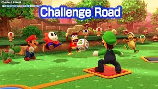 Super Mario Party - Luigi Wins Chestnut Forest! - Challenge Road and Unlock Diddy Kong Character