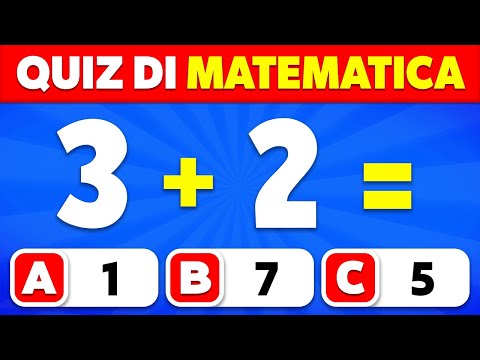 Riesci a Superare questo Quiz di Matematica...?  ➕🧠➖ Livello Facile | Addizioni e Sottrazioni