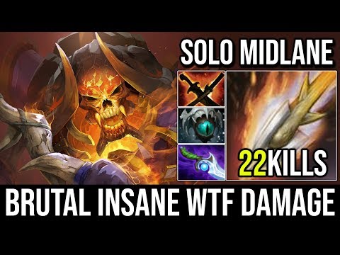 Insane Damage [Clinkz] How to Solo Mid in 7.21 + 22Kills Non-Stop Pushing 7500 MMR Gameplay Dota 2