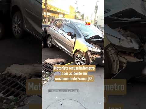 Motorista recusa bafômetro após acidente em cruzamento de Franca (SP)