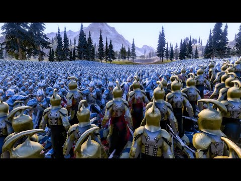 17 000 GondorCaptains VS 17 000 Elf Warrior No Shields _ ultimate epic battle simulator 2 _ uebs 2