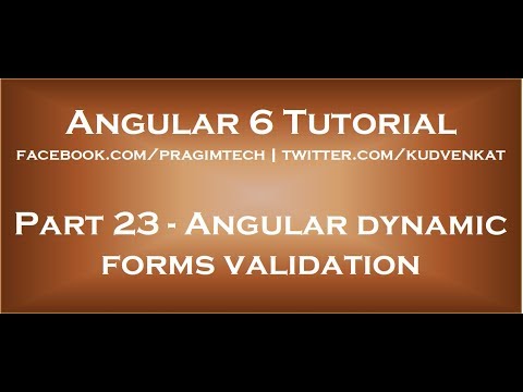 Angular dynamic forms validation