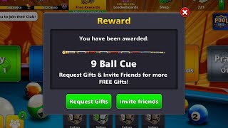 Free 9 Ball Cue Reward in 8 Ball Pool