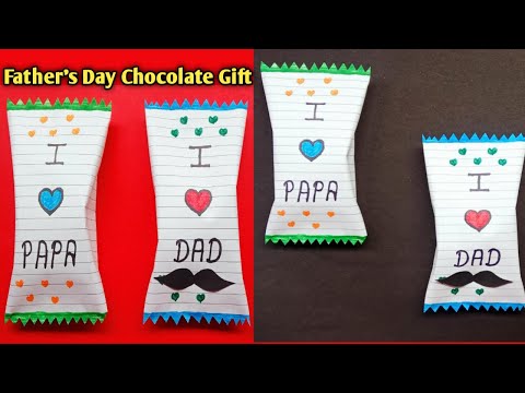 How To Make Father's Day Chocolate Gift Using Paper | DIY Father's Day Chocolate Candy Easy |
