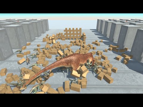 VELOCIRAPTOR Army in Stone Forest vs ALL UNITS Animal Revolt Battle Simulator