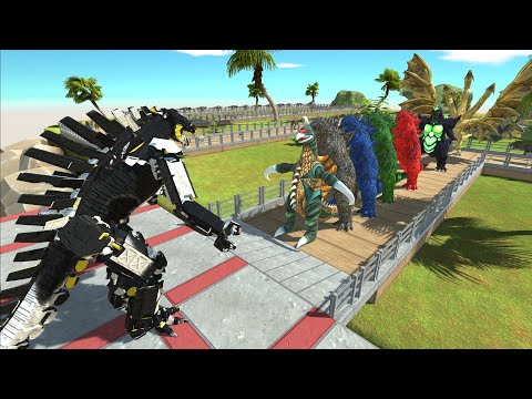 MECHAGODZILLA 2021 DESERT ISLAND DEATH RUN - Animal Revolt Battle Simulator