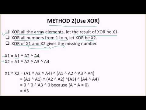 Find the missing number | GeeksforGeeks