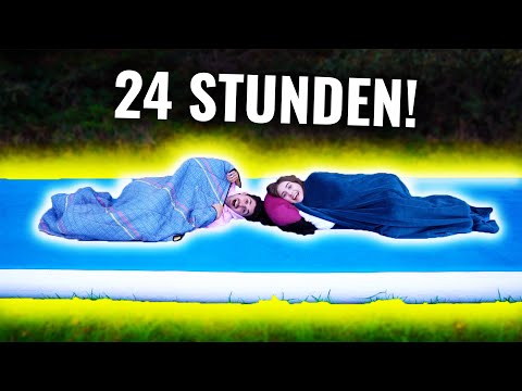 24 HOURS OF OVERNIGHT STAYING ON THE AIRTRACK! (with Dima) || VLOG 353