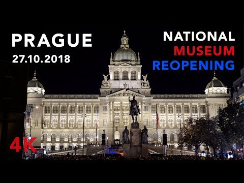 Prague National Museum Reopening and Video mapping show 27.10.2018