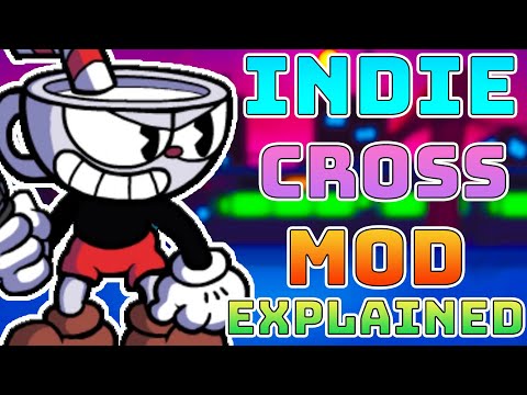 Indie Cross V1 Mod Explained in fnf  ( Cuphead Sans Bendy explained)