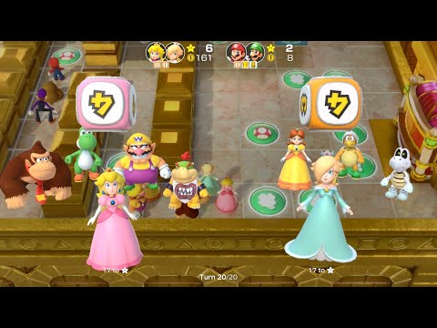 Super Mario Party - Peach & Rosalina vs Mario & Luigi - Tantalizing Tower Toys