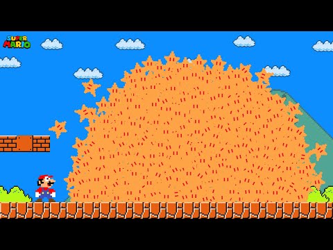 What if Mario Collect 999 Super Star tried to beat Super Mario Bros.?