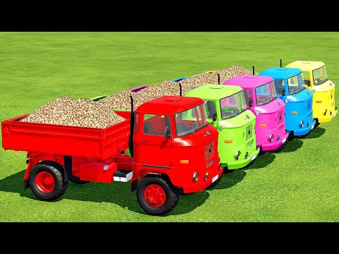 LOAD SUGAR BEET & TRANSPORT WITH MERCEDES AND MINI TRUCKS - Farming Simulator 22