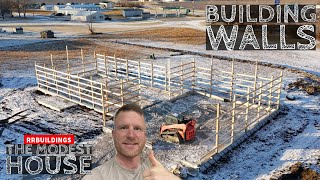 The Modest House Build Ep 4: Building Barndo Walls