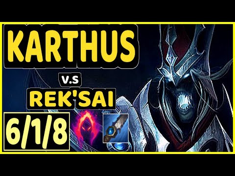 CRUSH (KARTHUS) vs REK'SAI - 6/1/8 KDA JUNGLE GAMEPLAY - KR Ranked GRANDMASTER