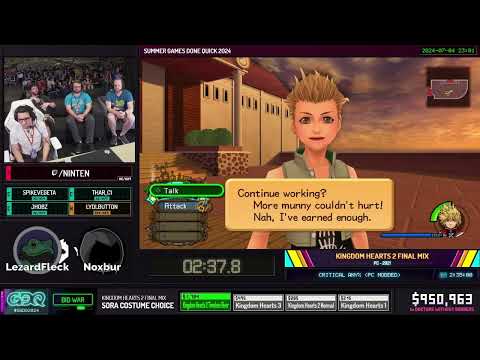 SGDQ 2024 - Kingdom Hearts 2 Final Mix por Ninten em 2:30:20 - Comentado em Pt-br