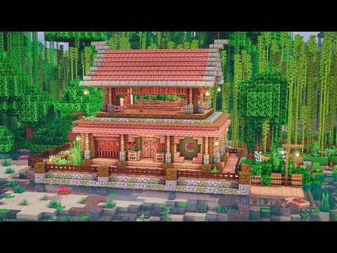 Minecraft | How to Build an Aesthetic Survival Jungle House - Jungle Biome