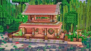 Minecraft | How to Build an Aesthetic Survival Jungle House - Jungle Biome