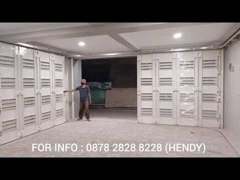 #152 REL PINTU GARASI BESI SLIDING MODEL MINIMALIS POWDER COATING