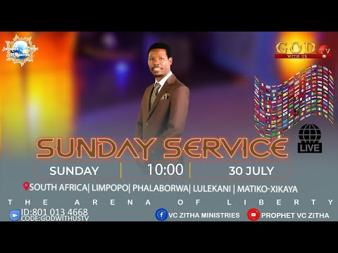 YOU ARE WATCHING LIVE SUNDAY SERVICE WITH PROPHET V.C ZITHA - 30th JULY 2023