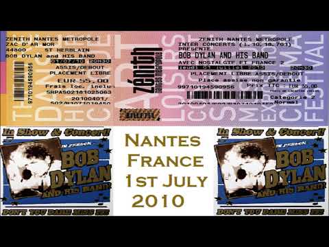 Bob Dylan 2010 European Summer Tour - Zenith NANTES Metropole St. Herblain, FRANCE 1st July 2010