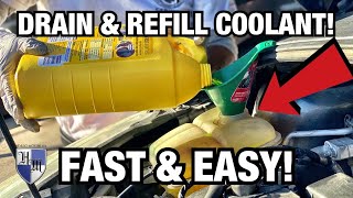 HOW TO DRAIN, REFILL & BLEED THE COOLANT SYSTEM IN YOUR CAR! FAST & EASY! 2012-2018 FORD FOCUS 2.0L