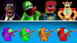  - AMONG US VS ROBLOX Rainbow Friends - Poppy Playtime - Huggy Wuggy - Fnaf Security Breach Animation