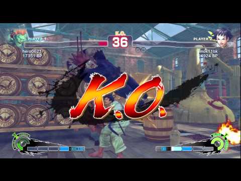SSF4: hero (Blanka) VS mok11bk (Makoto)