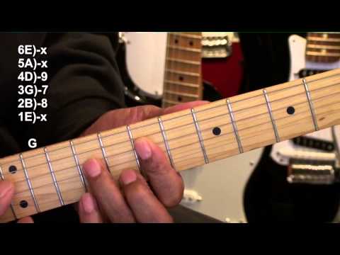 Blues In A & Other Keys Guitar TABS & Movement Lesson FunkGuitarGuru Funky USA