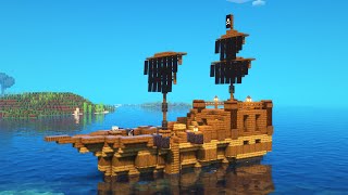 How to Build a Pirate Ship in Minecraft Tutorial 1.21