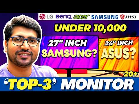 Best Monitor Under ₹10,000 in India 2025 🖥️ | Top 3 for Editing, Gaming & Trading! 💼🎮