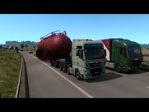 ETS 2 - MAN TGX Euro 6 XXL Transporting Heat Exchanger from Berlin to Szczecin