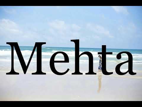 How To Pronounce Mehta🌈🌈🌈🌈🌈🌈Pronunciation Of Mehta