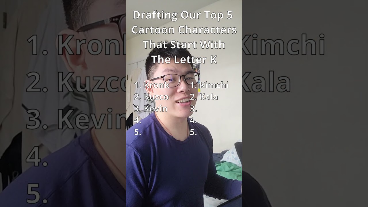Drafting Our Top 5 Cartoon Characters That Start With the Letter K #cartoon #shorts