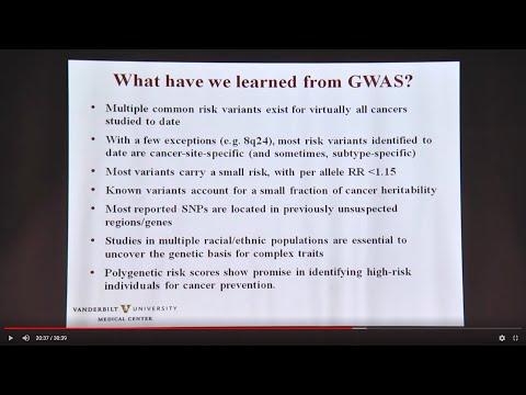 GWAS to identify cancer causing genes