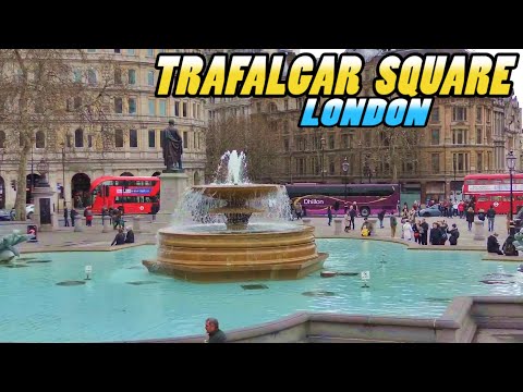 TRAFALGAR SQUARE & NELSON'S COLUMN - London (4k)