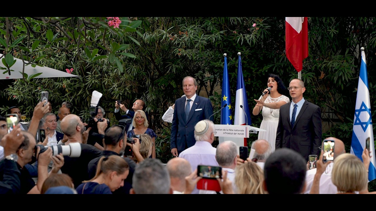 Eden Holan Sings the National anthems at the French Bastille Day Celebration