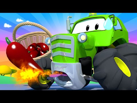 Ambulanta Amber - Tractorul Ben a mancat un ardei foarte iute - Orasul Masinilor ! desene cu masini