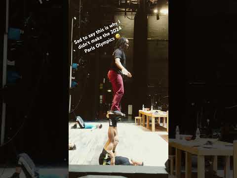 2024 Olympics here I….never mind ???? #2024parisolympic #flips #fails #circus #funny